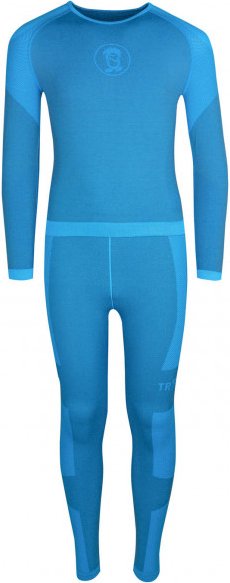 Trollkids - Kid's Hemsedal Baselayer Set - Kunstfaserunterwäsche Gr 128 blau