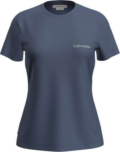 Icebreaker - Women's Merino 150 Tech Lite S/S Teeib Wordmark - Merinoshirt Gr L blau