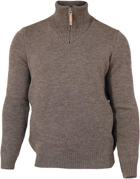 Thumbnail - Ivanhoe of Sweden - NLS Elm Half Zip - Wollpullover Gr XL braun/grau