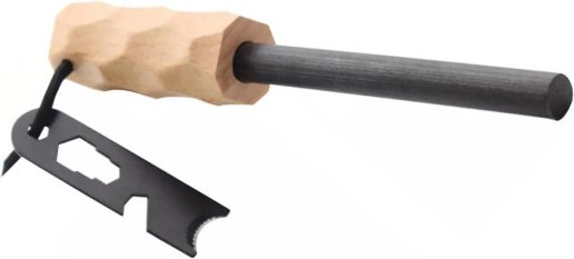 Origin Outdoors - Zündstahl Edge Gr 19,7 x Ø 1,27 cm wood /schwarz