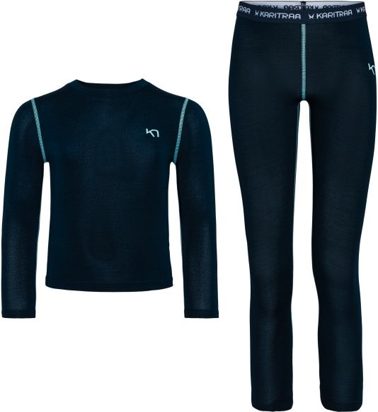 Thumbnail - Kari Traa - Kid's Ellie Set - Skiunterwäsche Gr 110 blau/schwarz