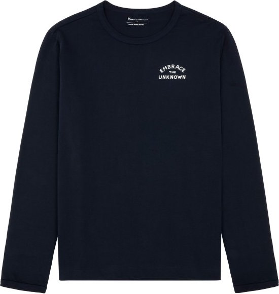 KnowledgeCotton Apparel - Long Sleeved Camping Back Print - Longsleeve Gr XL blau