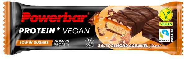 PowerBar - Protein+ Vegan Low Sugar SaltyAlmond Caram - Energieriegel Gr 2 x 21 g salty almond / caramel