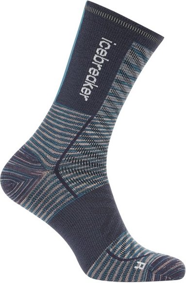 Thumbnail - Icebreaker - Merino Blend Run+ Ultralight Crew Fusion Dye - Laufsocken Gr M blau/grau