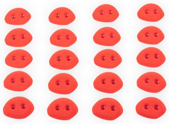 Wataaah - Dojo Foot - Klettergriffe weiß/rot