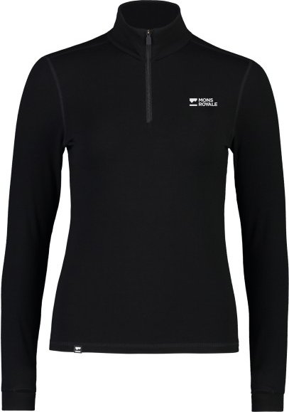 Thumbnail - Mons Royale - Women's Cascade Merino Flex 200 1/4 Zip - Merinounterwäsche Gr XS schwarz