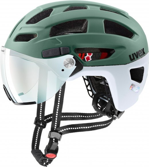 Uvex - Finale Visor Vario - Radhelm Gr 52-57 cm grün/blau