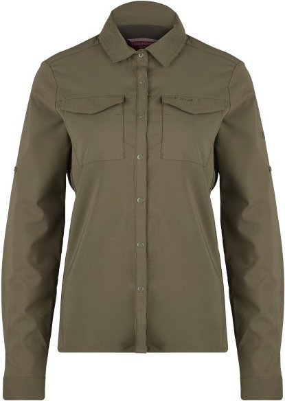 Craghoppers - Women's Nosilife Pro Langarm Bluse V - Bluse Gr 38 oliv