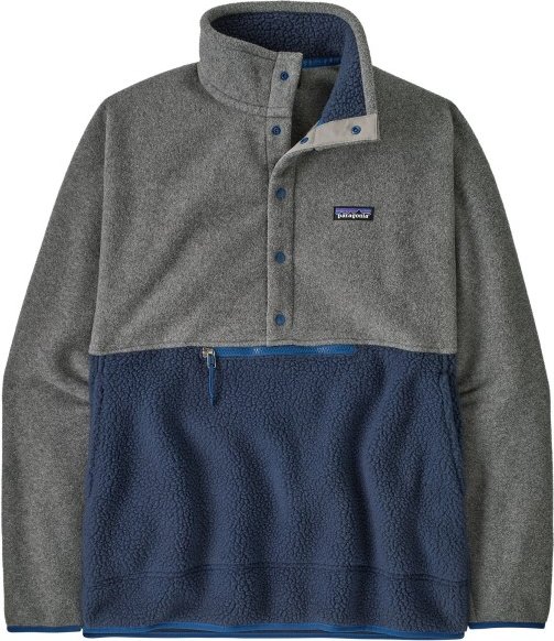 Thumbnail - Patagonia - Retro Pile 1/2 Snap Pullover - Fleecepullover Gr M grau/blau