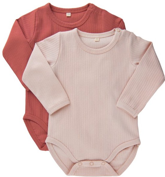 Minymo - Kid's Body L/S (2-Pack) - Alltagsunterwäsche Gr 50 rosa