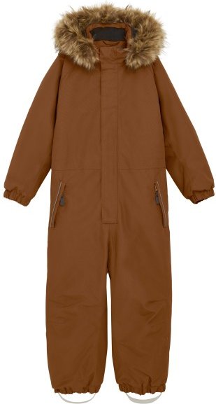 Color Kids - Kid's Coverall with Fake Fur - Overall Gr 116 braun