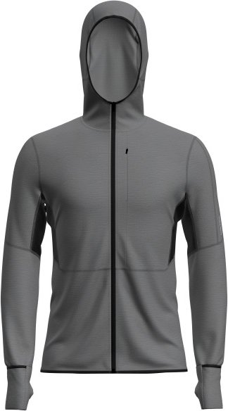 Icebreaker - Merino 200 Realfleece Descender L/S Zip Hoodie - Fleecepullover Gr L grau