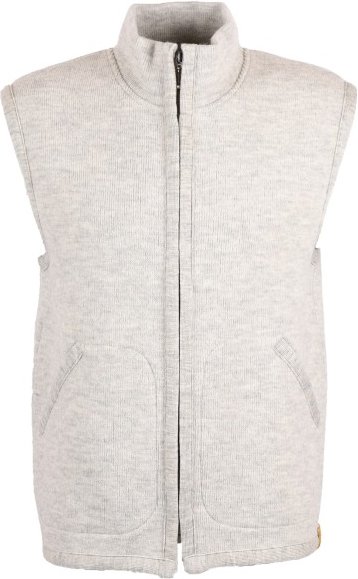 Albmerino - Walk Stehkragen Weste - Wollweste Gr XL grau/weiß
