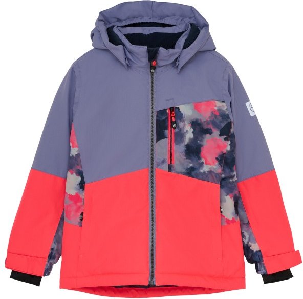 Thumbnail - Color Kids - Girl's Ski Jacket Colorblock with Chest Pocket - Skijacke Gr 152 bunt