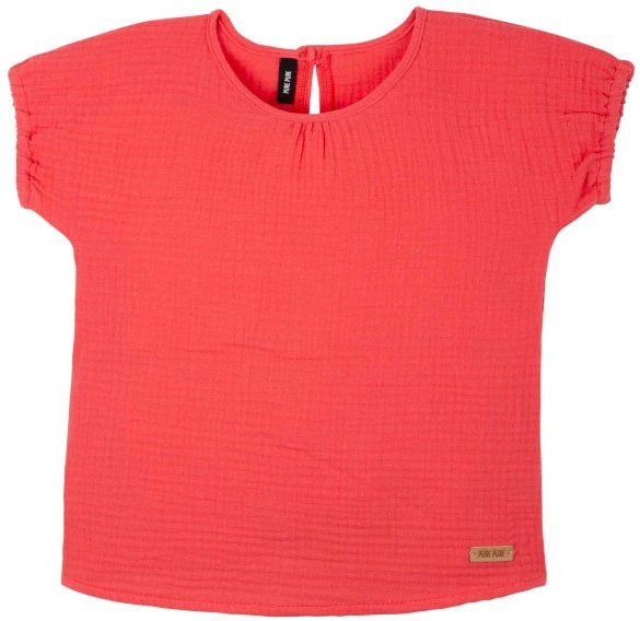 Thumbnail - Pure Pure - Kid's Bluse Mull - T-Shirt Gr 122/128 rot