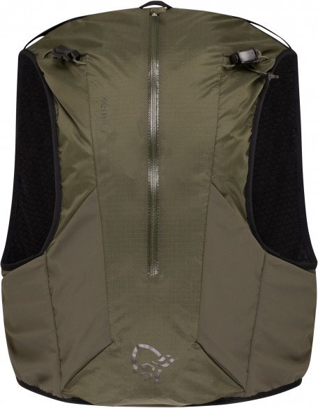 Norrøna - Senja Econyl70 Pack 7 - Trailrunningrucksack Gr L/XL oliv/braun