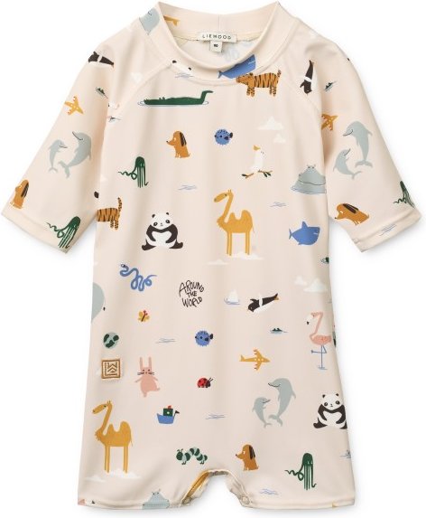 LIEWOOD - Kid's Thor Baby Swim Jumpsuit - Lycra Gr 68 weiß