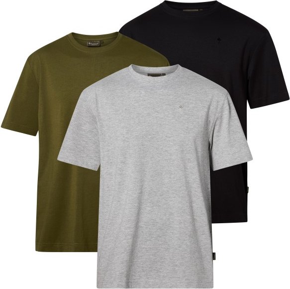 Pinewood - 3-Pack T-Shirt - T-Shirt Gr S grau