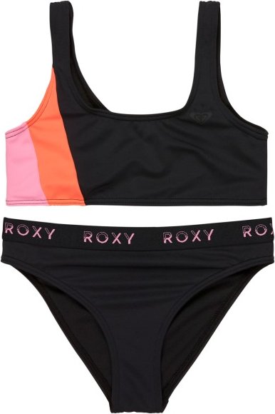 Roxy - Girl's Colorblock Bralette Set - Bikini Gr 14 Years schwarz