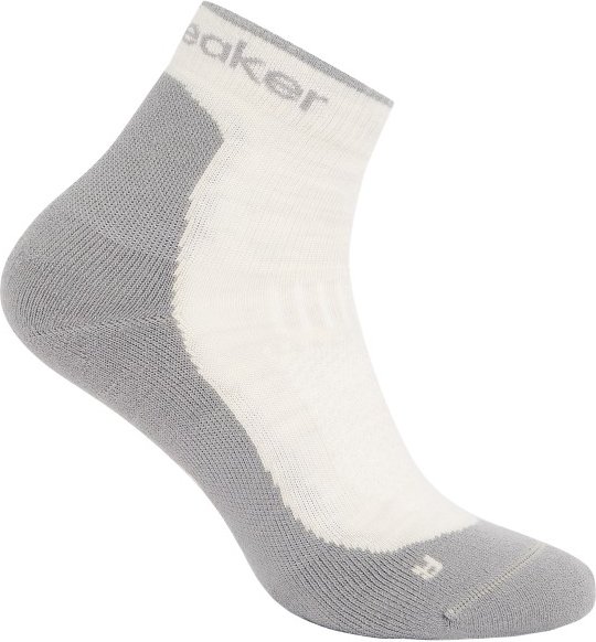 Thumbnail - Icebreaker - Women's Merino Hike+ Light Mini - Wandersocken Gr L grau/weiß