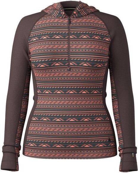 Thumbnail - Smartwool - Women's Classic Thermal Merino BL 1/2 Zip Hoodie - Merinopullover Gr S braun