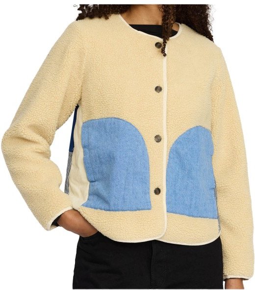 Selfhood - Women's Teddy Block Jacket - Fleecejacke Gr XS beige