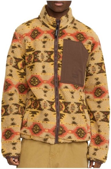 Thumbnail - Revolution - Printed Teddy Jacket - Fleecejacke Gr M beige/braun