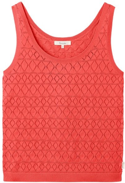 Thumbnail - Tranquillo - Women's Ajour Strick-Top - Top Gr L rot