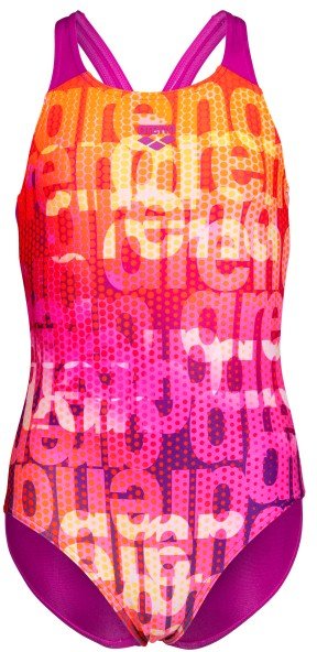 Thumbnail - Arena - Girl's Multi Colours Swimsuit V Back - Badeanzug Gr 128 rosa