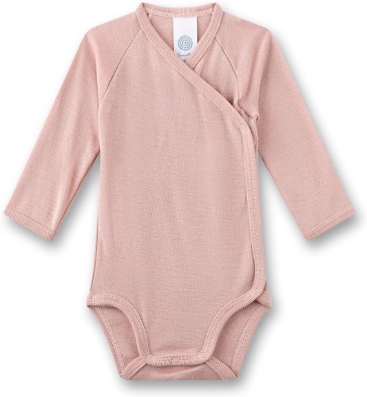 Sanetta - Kid's Wrapover Body 1/1 Wool - Merinounterwäsche Gr 68/74 rosa