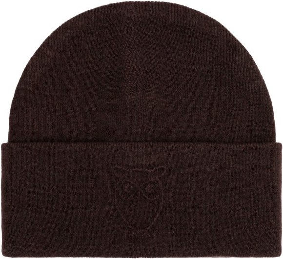 KnowledgeCotton Apparel - Embossed Owl DL Wool Beanie - Mütze Gr One Size schwarz