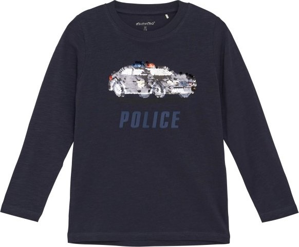 Minymo - Kid's T-Shirt L/S No. 134002 - Longsleeve Gr 134 blau