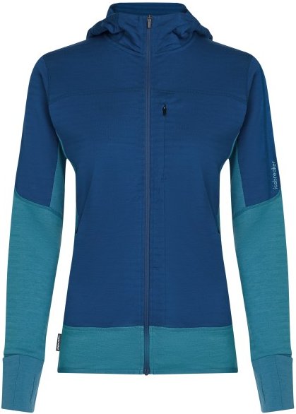Icebreaker - Women's Merino Blend 300 Realfleece Descender - Merinojacke Gr S blau