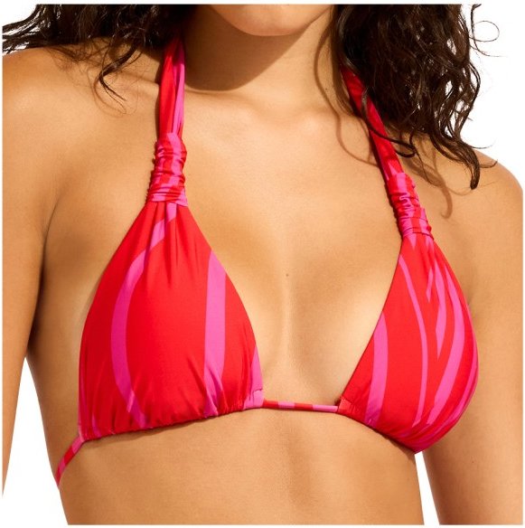 Seafolly - Women's Coastline Multi Fit Longline Tri - Bikini-Top Gr 34 orange