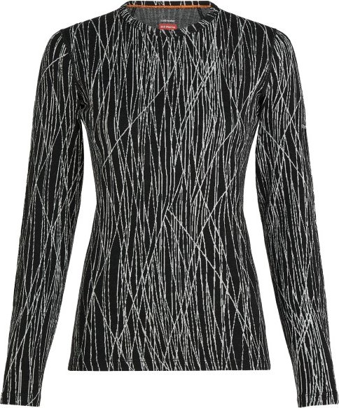Thumbnail - Icebreaker - Women's Merino 260 Tech Vertex L/S Crewe AOP - Merinounterwäsche Gr XL grau