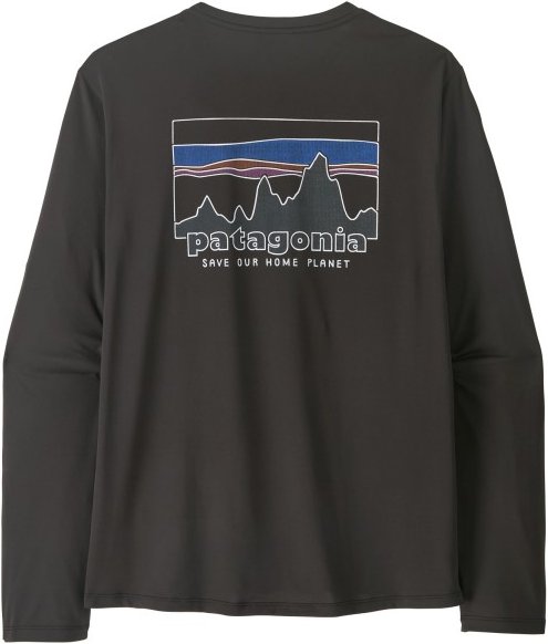 Patagonia - L/S Cap Cool Daily Shirt '73 Skyline - Funktionsshirt Gr XL schwarz/grau