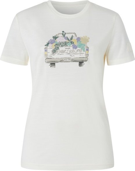 super.natural - Women's Flower Delivery Bio Jersey Tee - Merinoshirt Gr M weiß