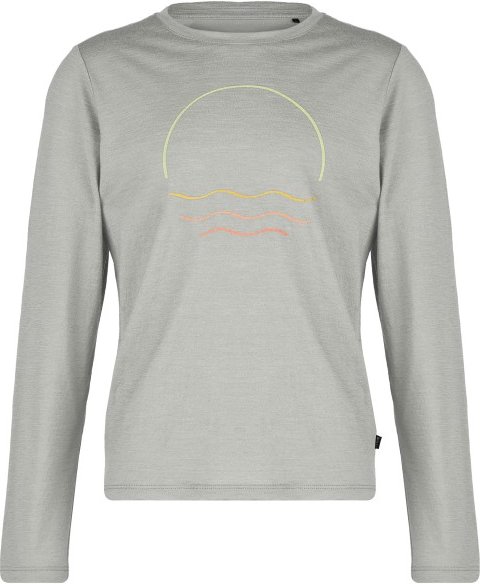 Stoic - Kid's Merino155 LaholmSt. Print L/S - Merinoshirt Gr 128 grau