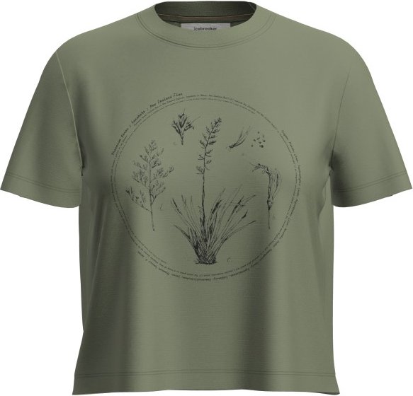 Icebreaker - Women's Merino 150 Tech Lite S/S Seed Story - Merinoshirt Gr M oliv