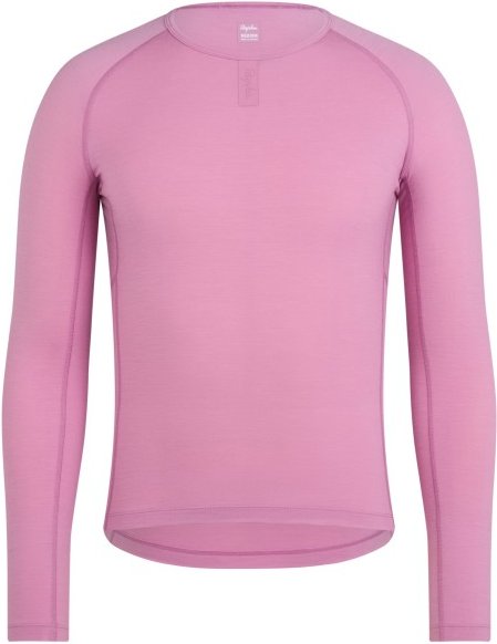 Rapha - Merino Base Layer Long Sleeve - Merinounterwäsche Gr S rosa