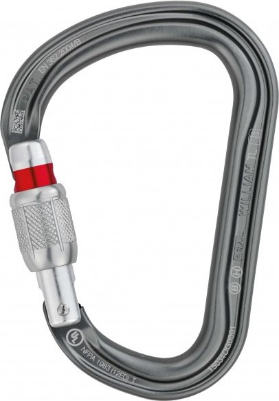 Thumbnail - Petzl - William Screw-Lock - HMS-Karabiner grau