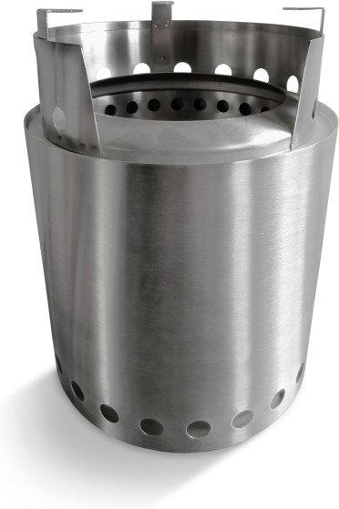 Origin Outdoors - Holzofen Funnel - Trockenbrennstoffkocher stainless steel