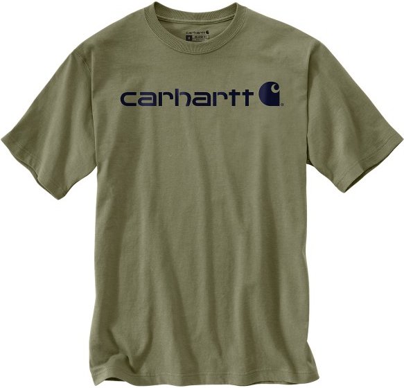 Carhartt - Core Logo S/S - T-Shirt Gr XL oliv