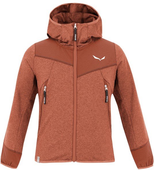 Salewa - Kid's Agner Melange PolarLite Full Zip Hoody - Fleecejacke Gr 152 rot