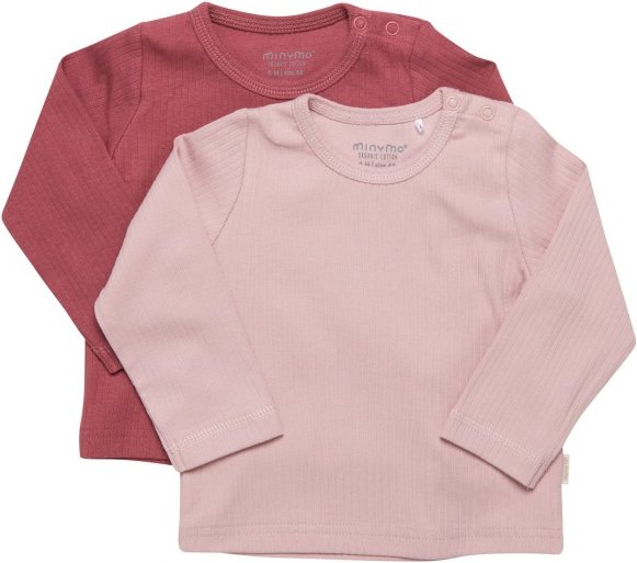 Minymo - Kid's Blouse L/S (2-Pack) - Longsleeve Gr 50 rosa