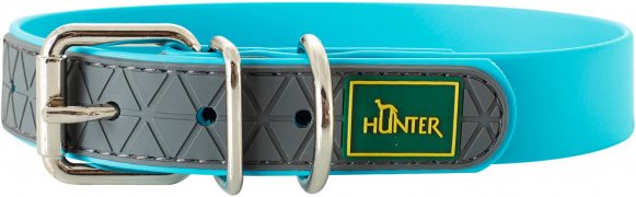 Hunter - Collar Convenience - Hundehalsband Gr Halsumfang 53-61 cm - Breite 2,5 cm turquoise