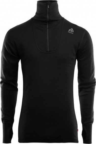 Thumbnail - Aclima - Doublewool Polo Shirt Zip - Merinopullover Gr XXL schwarz