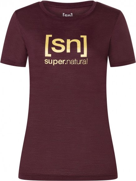 super.natural - Women's The Essential Logo Tee - Merinoshirt Gr XS rot