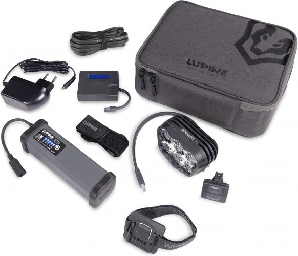 Lupine - Alpha Helmlampenset - Helmlampe schwarz
