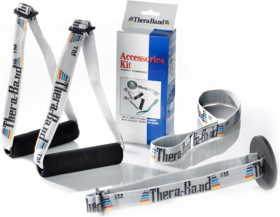 TheraBand - Zubehör-Set (2 Griffe, 1 Türanker, 1 Assist) schwarz